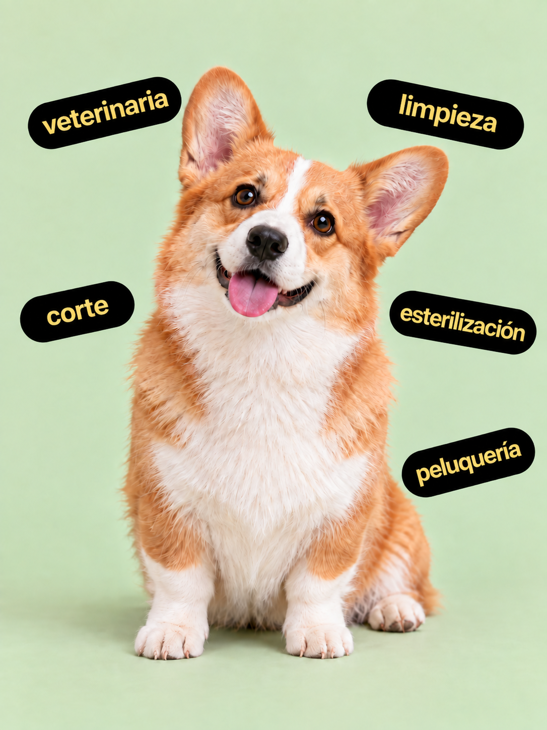 Corgi del paquete Cuidado Superior con sus servicios incluidos